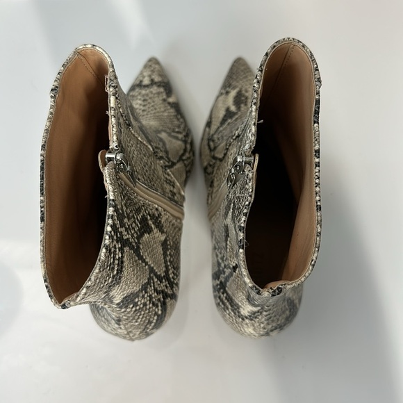 Schutz Bette Snake Leather Pointed Toe Booties Size 9.5 - Picture 8 of 16
